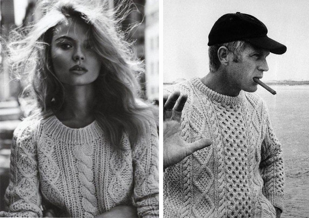 steve mcqueen aran sweater