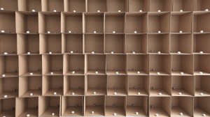 Zimoun | 36 ventilators, 4.7 m3 packing chips